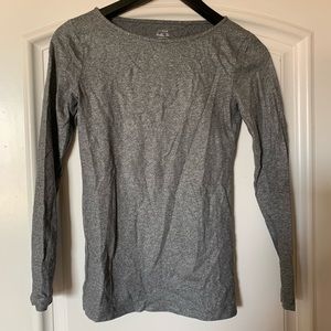 j crew long sleeved tee, silver w/ sparkles!